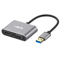 Ulink Adaptador USB - HMDI - VGA - Metalico | Adaptadores