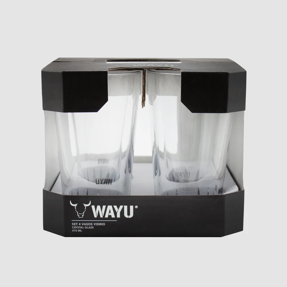 SET 4 VASOS VIDRIO WAYU | Wayu