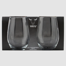 SET 4 VASOS REDONDOS VIDRIO WAYU | Wayu