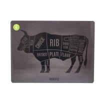 INDIVIDUAL PVC CORTES BLACK WAYU | Wayu