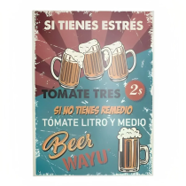 CUADRO DECO BEER  40*30CM WAYU