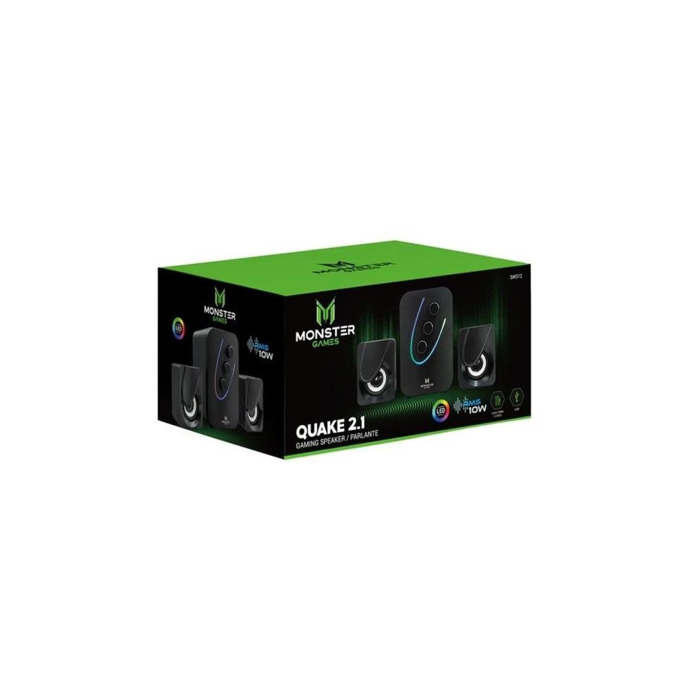 Subwoofer Monster Gamer Quake 2.1 USB Jack 3.5mm