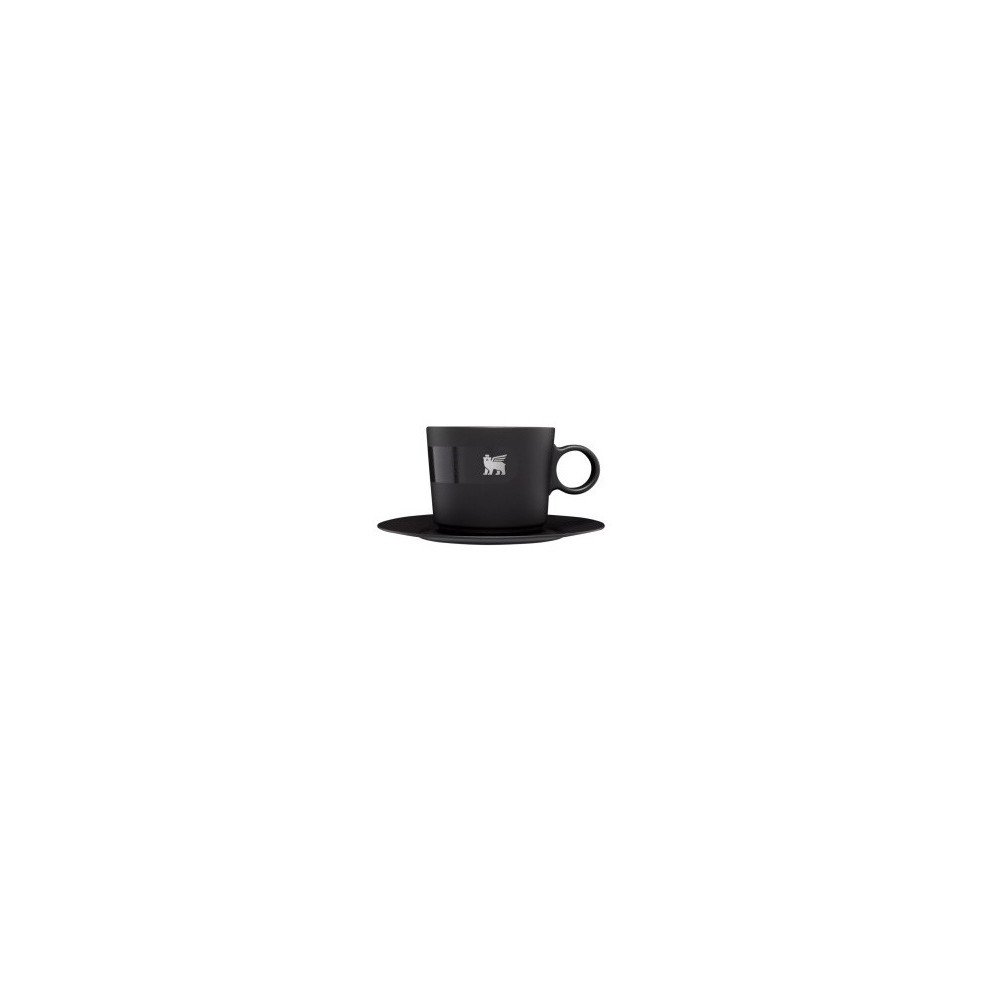 STAN 6.5OZ DAYBREAK TAZA CAPUCHINO CON PLATO NEGRO MATTE