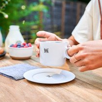 STAN 6.5OZ DAYBREAK TAZA CAPUCHINO CON PLATO BLANCO PALE ST…