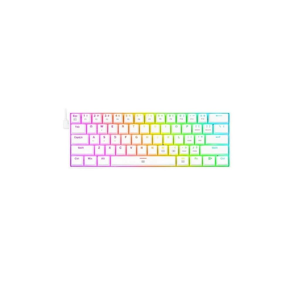 Teclado Redragon Dragonborn K630W RGB 60% Switch Red – White