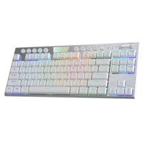 Teclado Mecánico Redragon Horus K621W, Inalámbrico Blanco