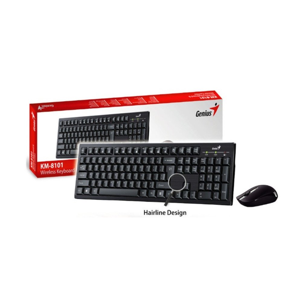 KIT TECLADO Y MOUSE INALAMBRICO GENIUS KM 8101 MULTIMEDIA KEY