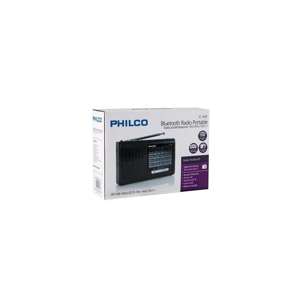 RADIO PORTATIL RECARGABLE PHILCO IC-X65