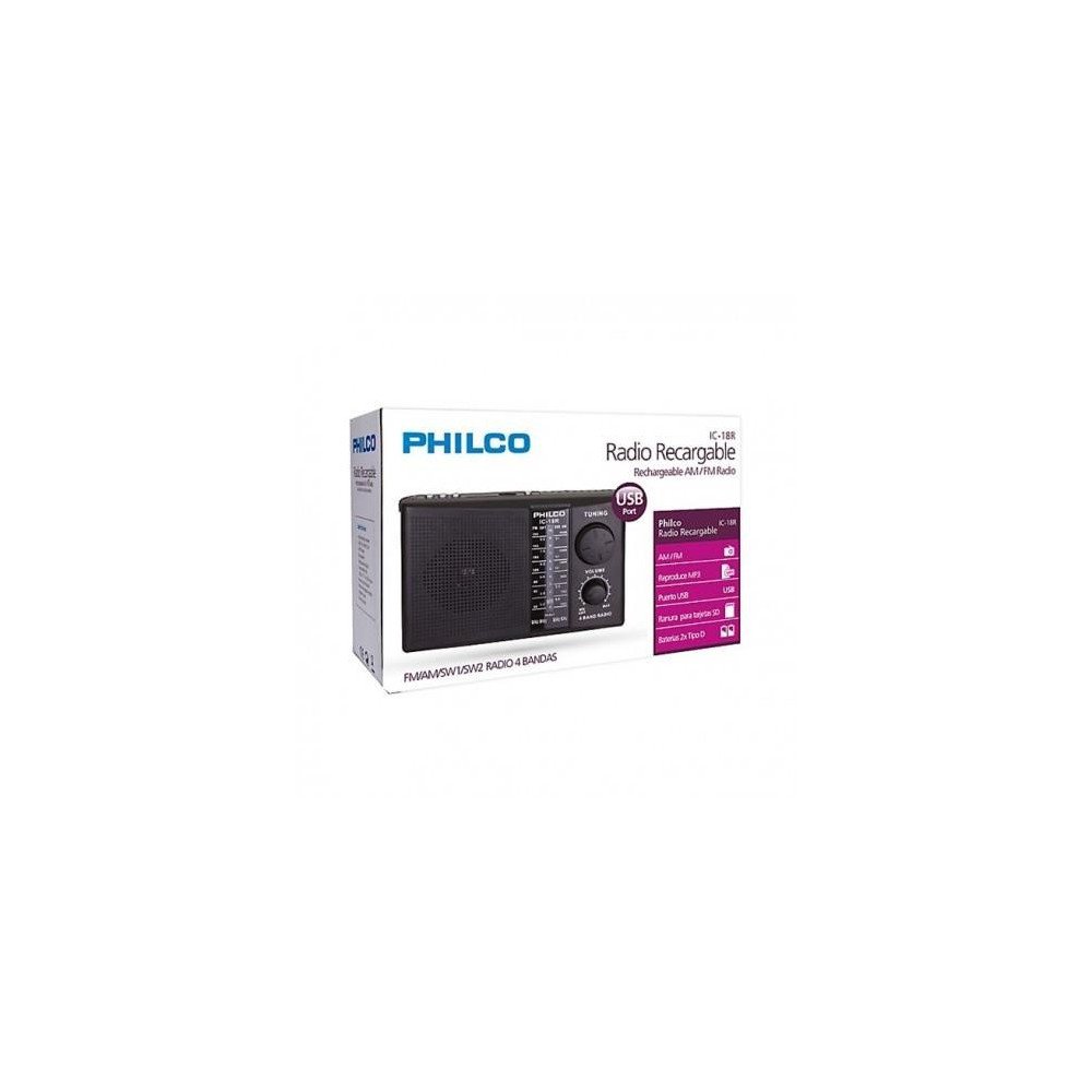 RADIO MULTIBANDA RECARGABLE PHILCO IC-18R
