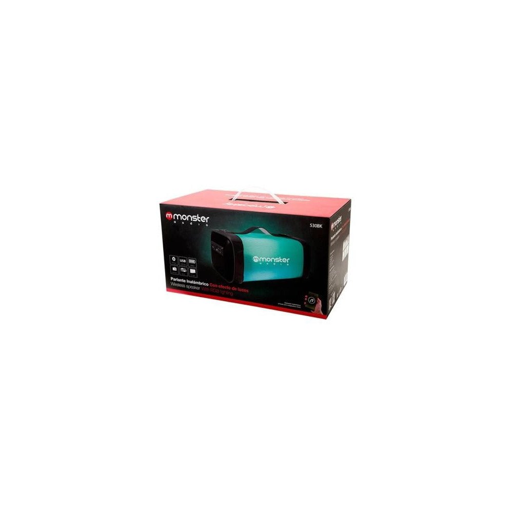 Parlante Wireless Bluetooth 530Bk con Efecto de Luces RGB .