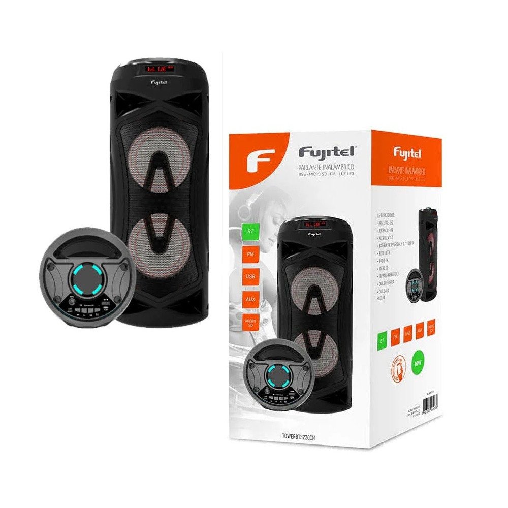 Parlante 4x2 Fujitel Bluetooth 10w FM TF USB Chile