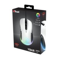 MOUSE TRUST GXT 922W YBAR GAMER ALÁMBRICO RGB BLANCO Chile