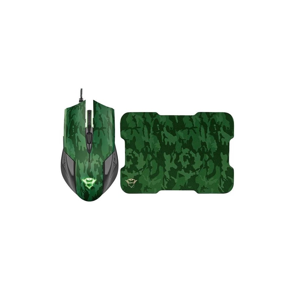 Mouse Gamer + MousePad GXT781 RIXA CAMO Trust | Mouse Gamer