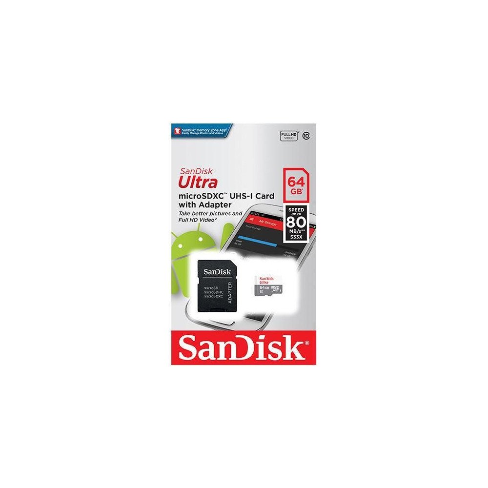 tarjeta de memoria sandisk 64gb ultra clase 10 Chile