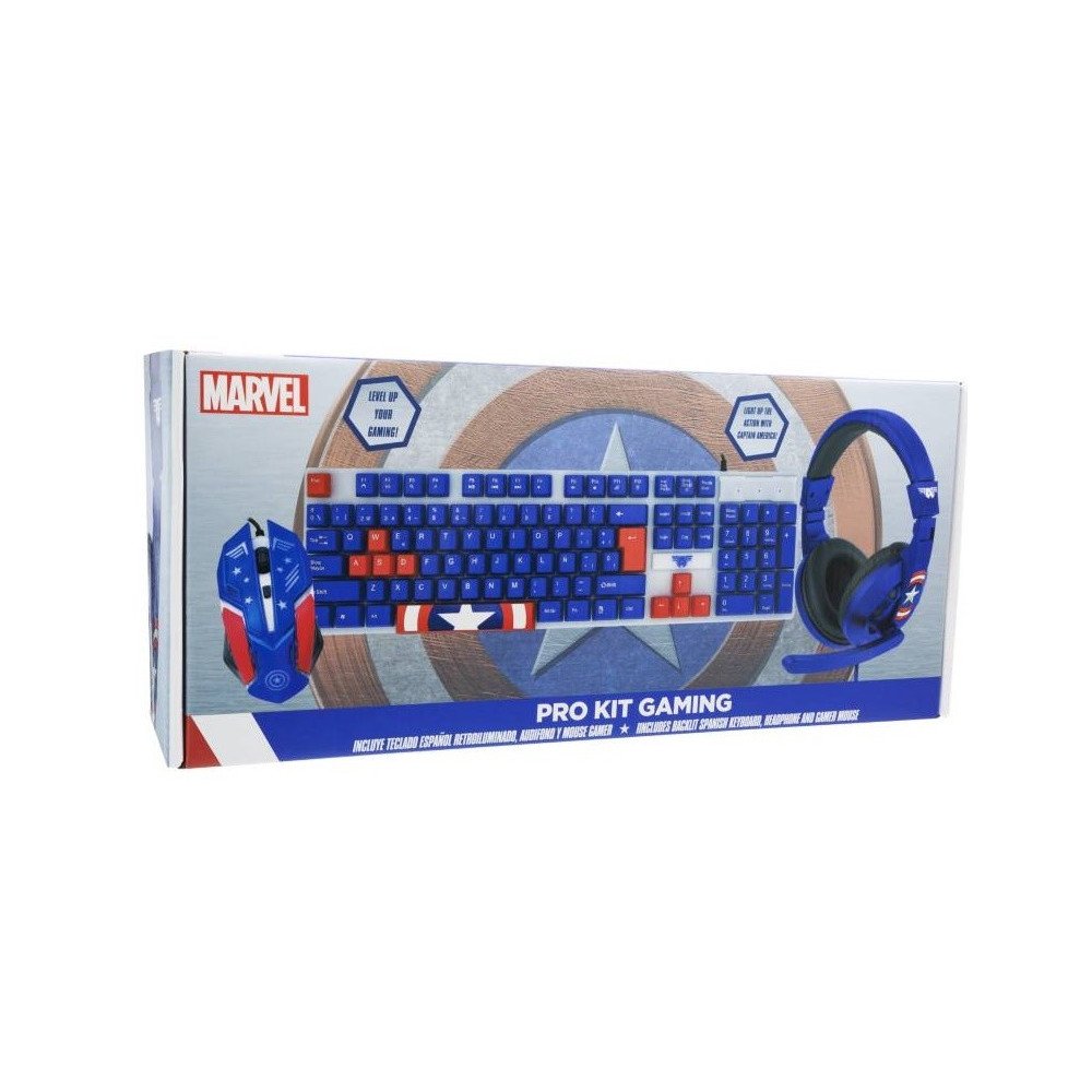 GAM745043-CAP-ESP KIT GAMER CAPITAN AMERICA 3 EN 1 Chile