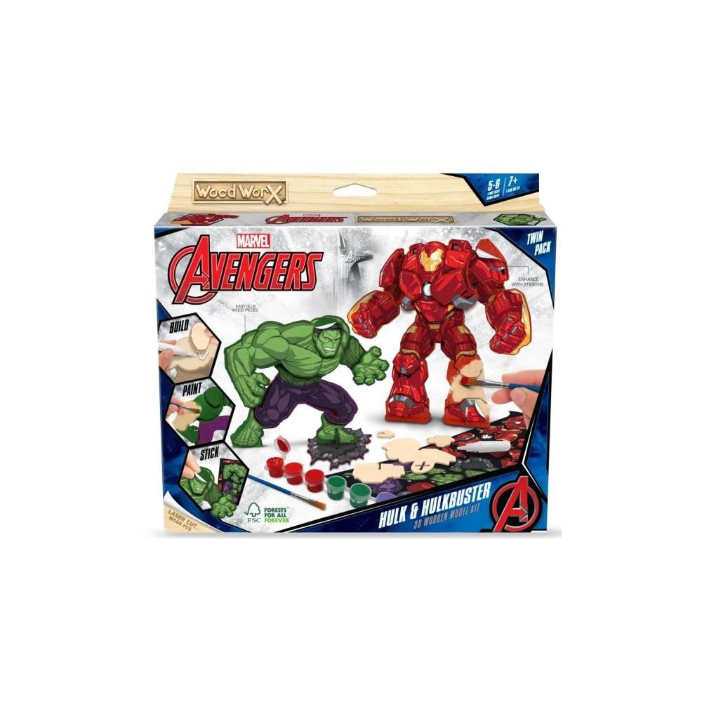 WOOD WORX MARVEL – THE HULK V/S HULKBUSTER | Juguetes