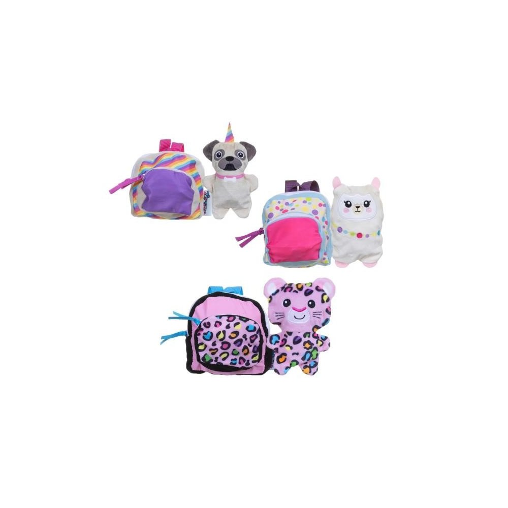 PELUCHE REVERSIBLE EN MINI MOCHILA DE 13 CMS ZIPTAS