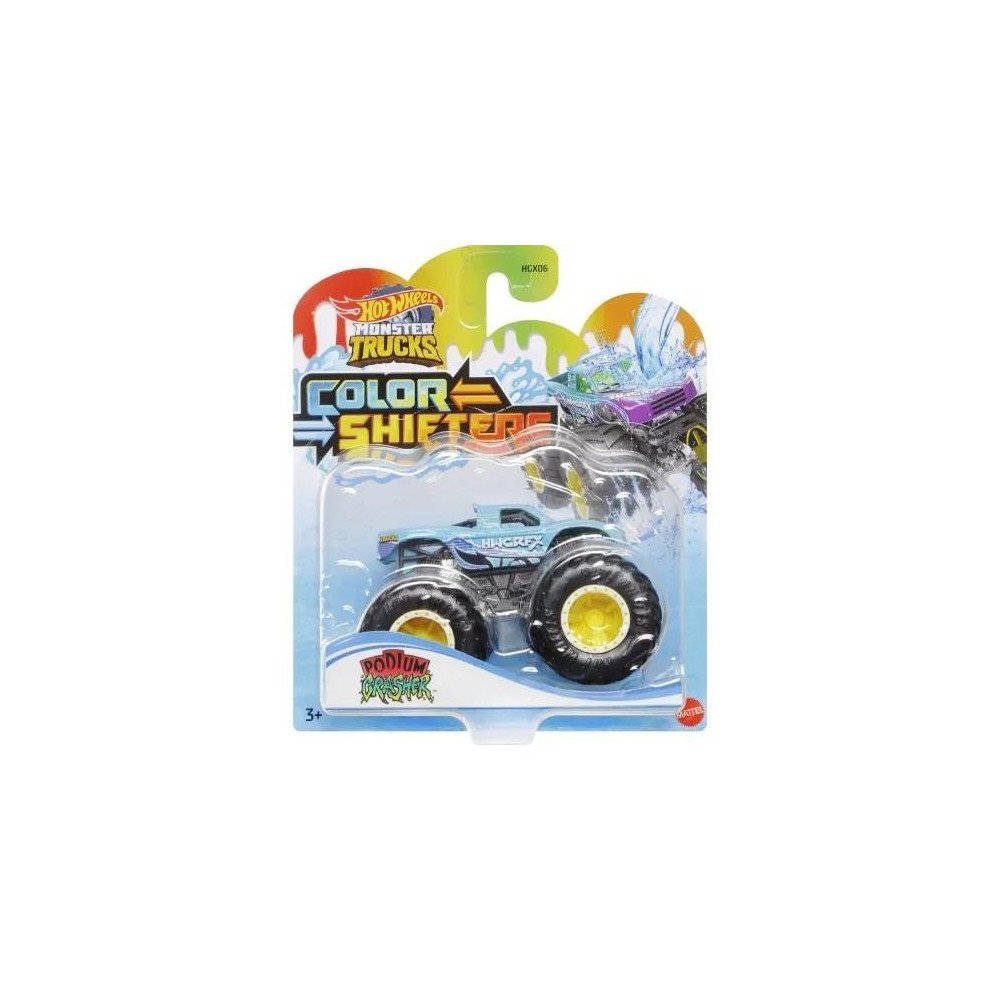Mattel Hot Wheels Vehículo Monster Trucks Chromochemous Podium Grasher
