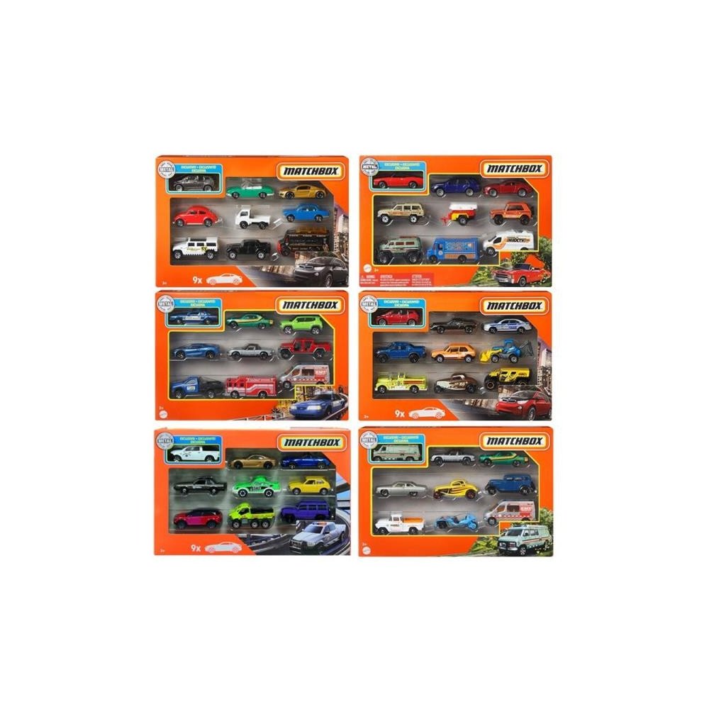 Matchbox Paquete De 9 Autos Basicos