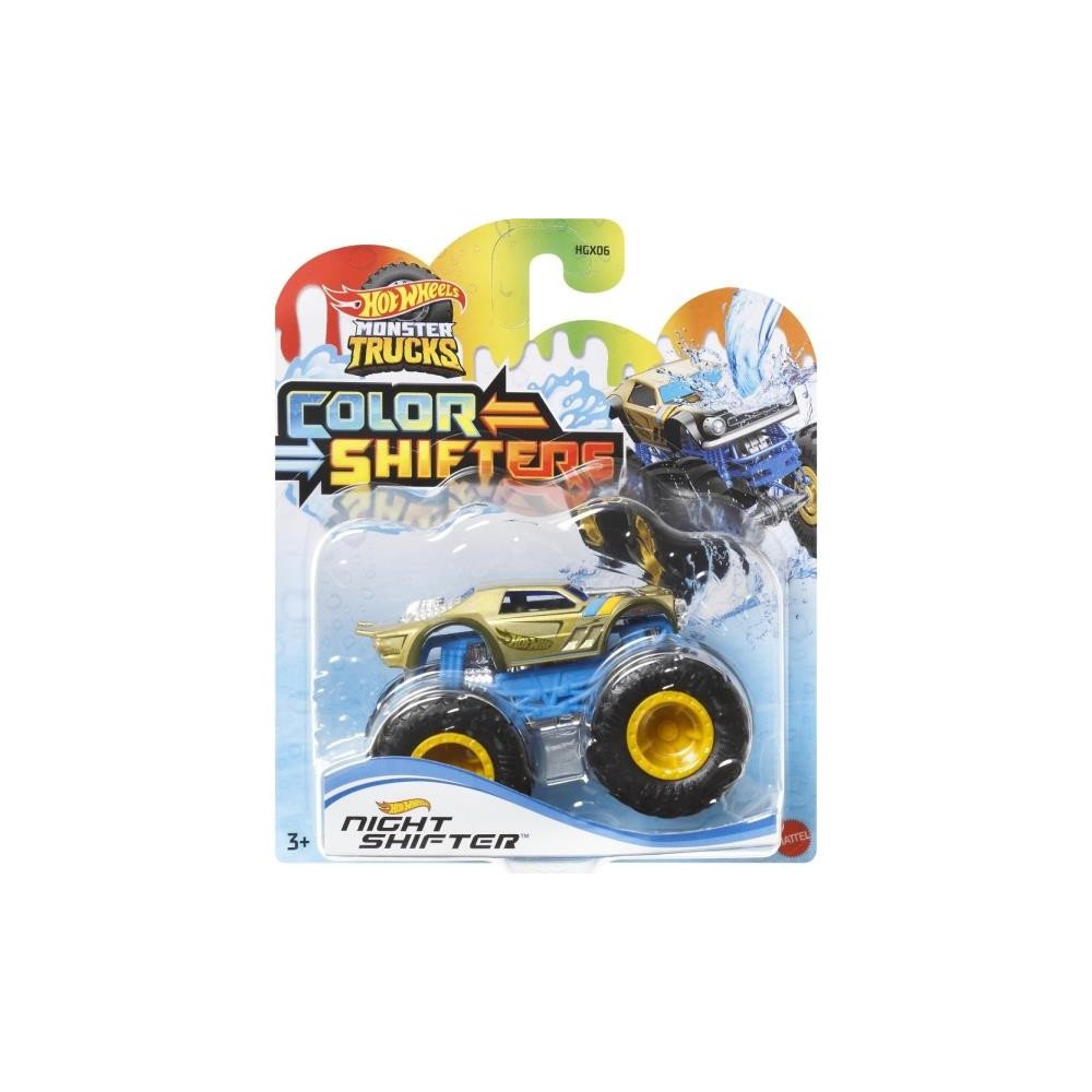 Hot Wheels Monster Trucks Cambiadores De Color Cambiador Nocturno