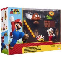 Figura Super Mario Set Diorama Castillo De Lava