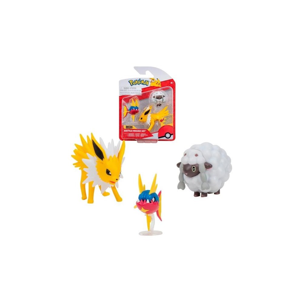 battle figure set pokemon carvanha jolteon wooloo | Juguetes