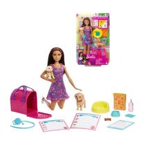 BARBIE SET DE JUEGO ADOPTA UN PERRITO | Juguetes