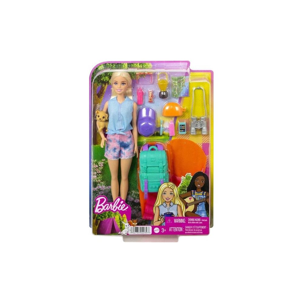 Barbie Muñeca Malibu ¡Vamos de Acampada! | Juguetes