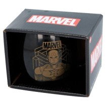 Taza de cerámica del Capitán América de Marvel color negro