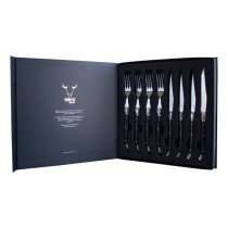 SET CUBIERTOS 8PCS BLACK WAYU