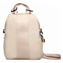 POP STREET MOCHILA MINIMALISTA MICROFIBRA BEIGE