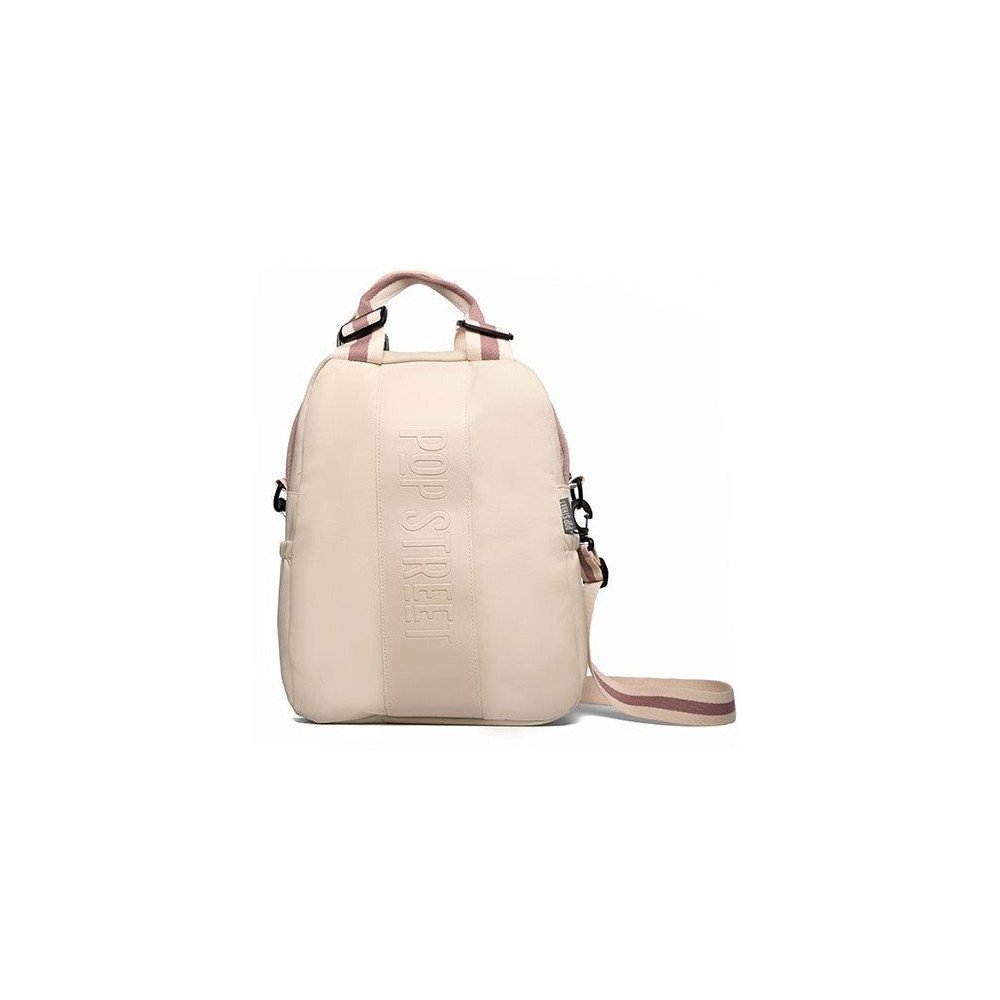 POP STREET MOCHILA MINIMALISTA MICROFIBRA BEIGE