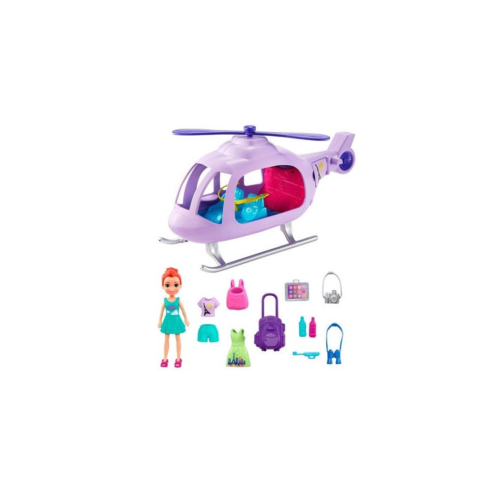 POLLY POCKET SET FIG HELICÓPTERO