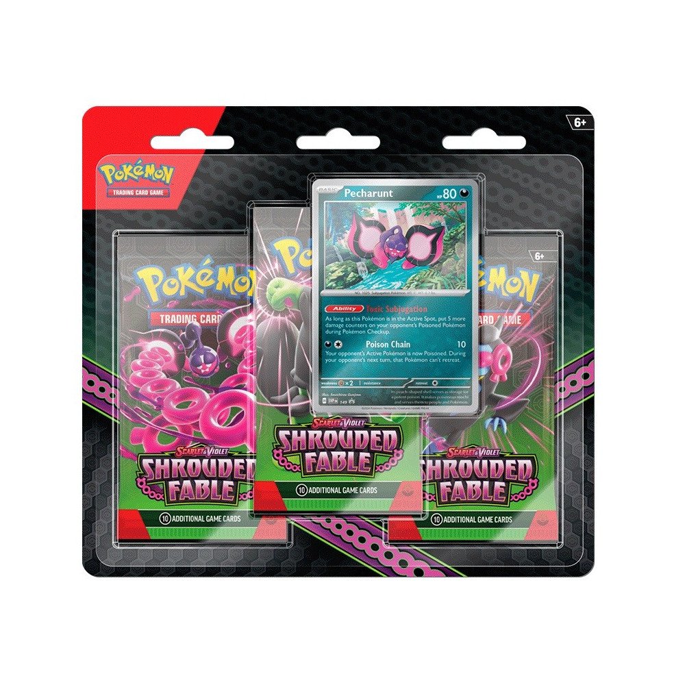 Pokemon TCG Scarlet & Violet – Shrouded Fable – 3pk Blister Español