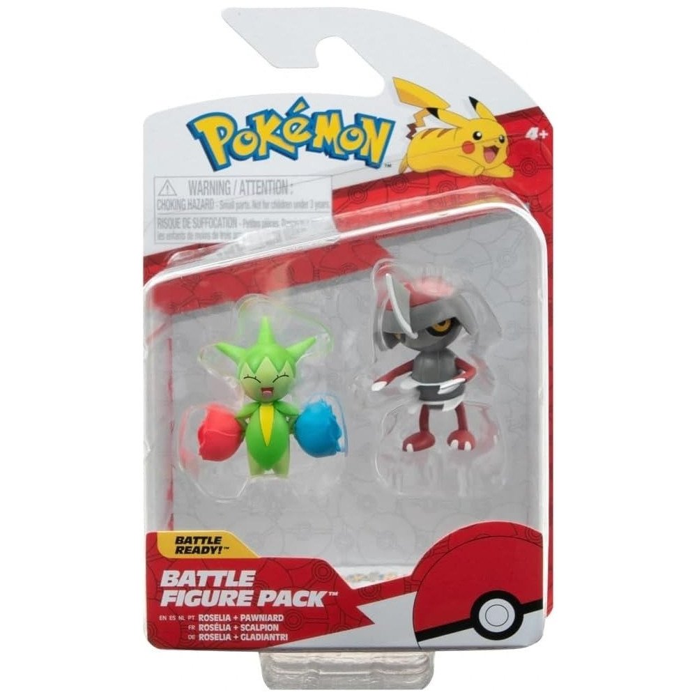 Pokemon Figura de batalla Roselia & Pawniard