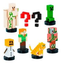 Pack De Lujo 8 Figuras Timbre Minecraft - Golem De Nieve su…