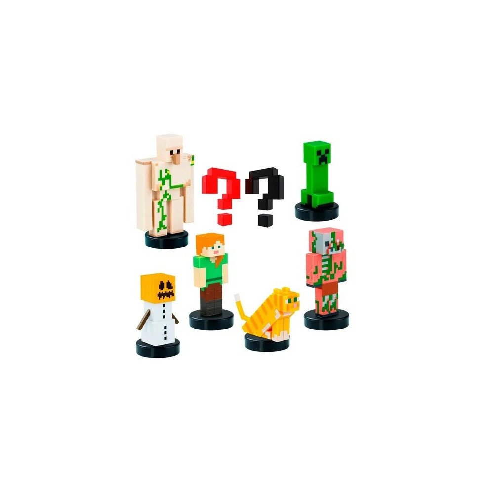 Pack De Lujo 8 Figuras Timbre Minecraft - Golem De Nieve su…