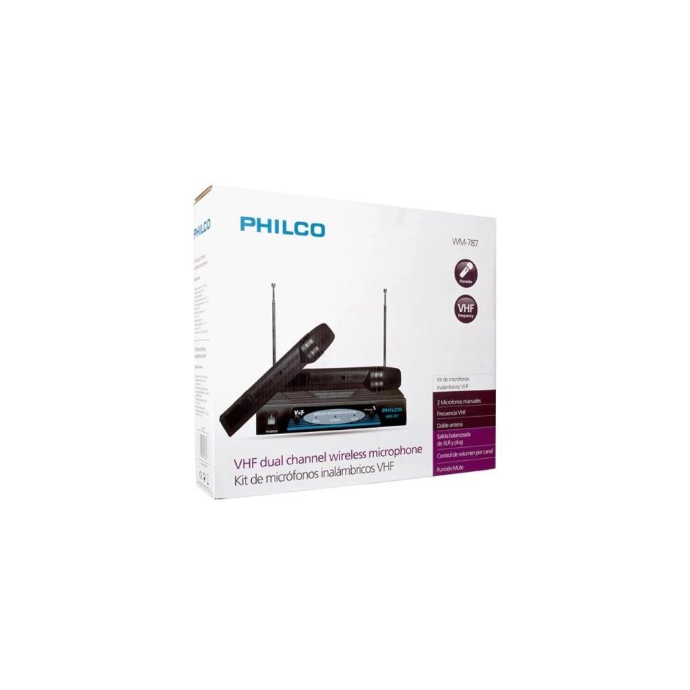 Pack de 2 Microfonos Inalambricos PRO VHF WM-787 Audio HD