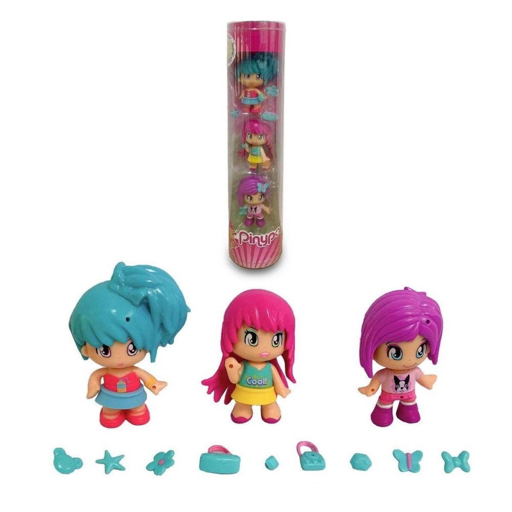 PACK 3 MUÑECAS EN TUBO PINYPON | Inicio