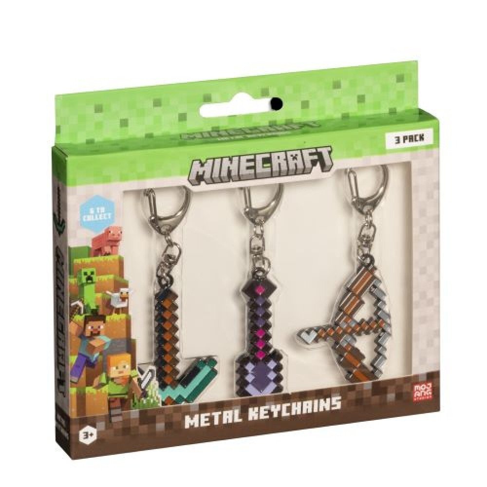 PACK 3 FIGURAS LLAVERO METALICO MINECRAFT | Inicio