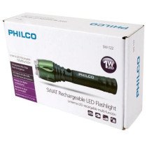 Linterna Recargable 1W C/Zoom Resistente a lluvia Philco