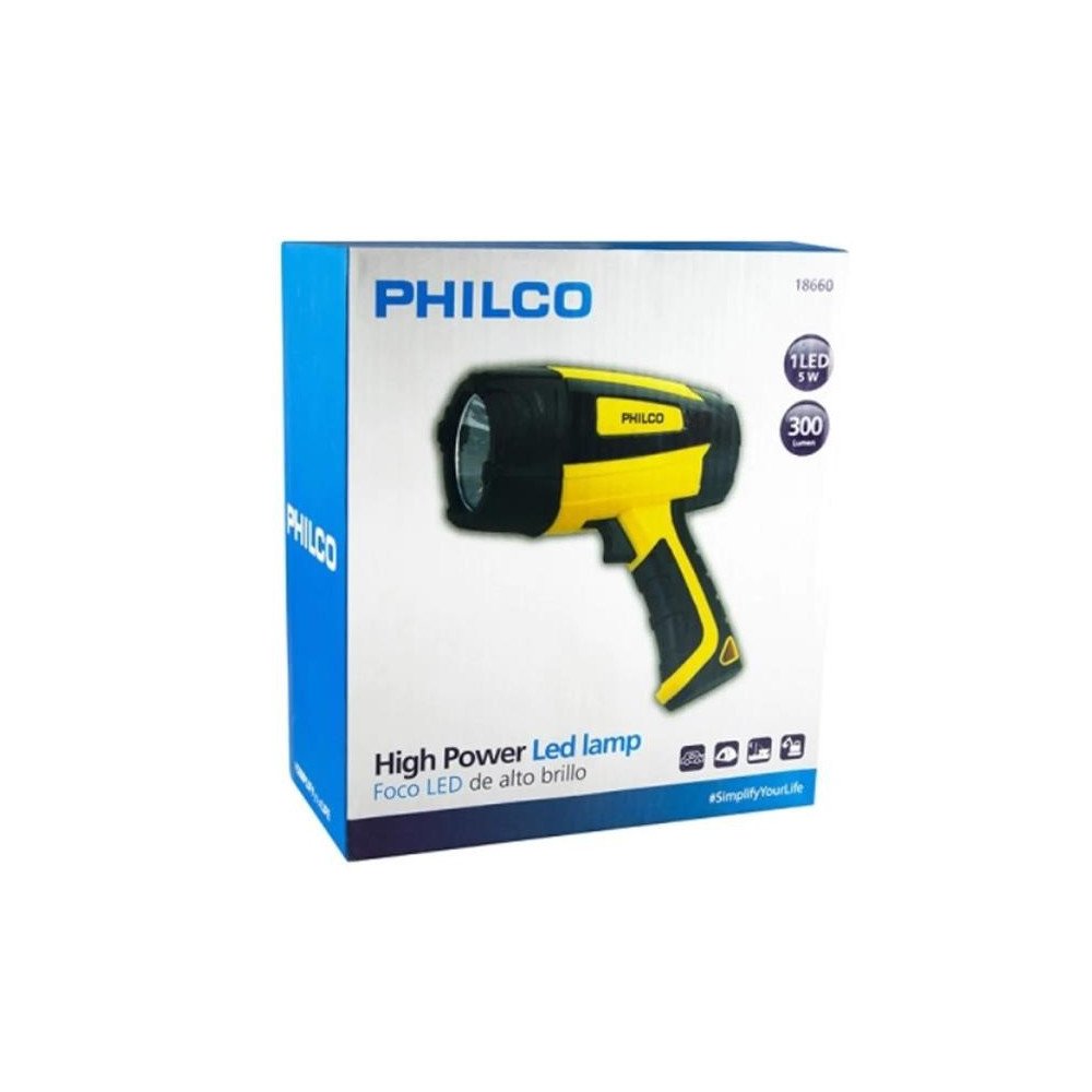 Linterna Philco 18660 Foco Recargable High Power 1 Led