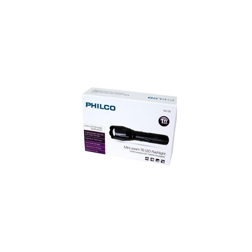 Linterna Led Philco recargable + soporte de bicicleta SW150