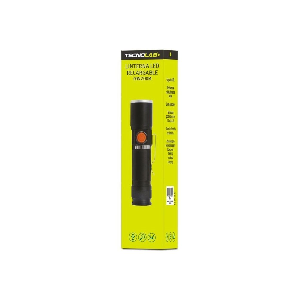 Linterna Led Cree Recargable USB 3000L Zoom