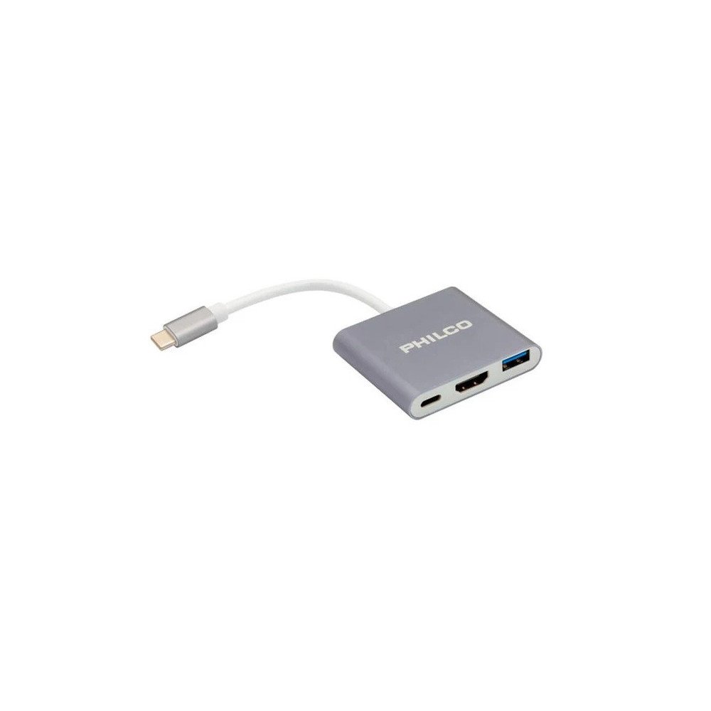 Hub Philco 3 En 1 Tipo C A HDMI USB 3.0