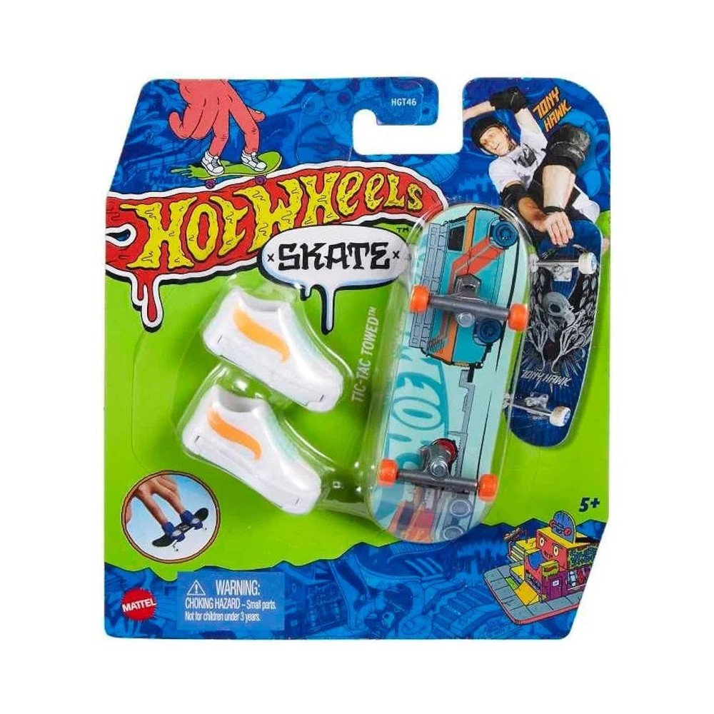 Hot Wheels Skate Fingerboard Tony Hawk Tic Tac Towed in White
