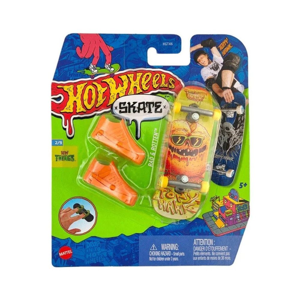 Hot Wheels Skate Fingerboard Tony Hawk Rad And Rotten in White